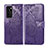 Handytasche Stand Schutzhülle Flip Leder Hülle Schmetterling für Huawei P40 Violett