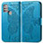Handytasche Stand Schutzhülle Flip Leder Hülle Schmetterling für Motorola Moto G30 Blau