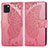 Handytasche Stand Schutzhülle Flip Leder Hülle Schmetterling für Samsung Galaxy A81 Pink