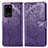 Handytasche Stand Schutzhülle Flip Leder Hülle Schmetterling für Samsung Galaxy S20 Ultra 5G Violett