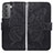 Handytasche Stand Schutzhülle Flip Leder Hülle Schmetterling für Samsung Galaxy S21 Plus 5G Schwarz