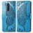 Handytasche Stand Schutzhülle Flip Leder Hülle Schmetterling für Sony Xperia 1 Blau