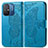 Handytasche Stand Schutzhülle Flip Leder Hülle Schmetterling für Xiaomi Poco C55 Blau