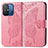 Handytasche Stand Schutzhülle Flip Leder Hülle Schmetterling für Xiaomi Poco C55 Pink