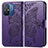 Handytasche Stand Schutzhülle Flip Leder Hülle Schmetterling für Xiaomi Poco C55 Violett