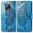 Handytasche Stand Schutzhülle Flip Leder Hülle Schmetterling für Xiaomi Redmi 10X 5G Blau