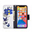 Handytasche Stand Schutzhülle Flip Leder Hülle Schmetterling L07 für Apple iPhone 13 Pro Max Weiß