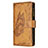 Handytasche Stand Schutzhülle Flip Leder Hülle Schmetterling L08 für Apple iPhone 14 Braun