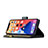 Handytasche Stand Schutzhülle Flip Leder Hülle Schmetterling L08 für Apple iPhone 14 Schwarz