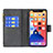 Handytasche Stand Schutzhülle Flip Leder Hülle Schmetterling L08 für Apple iPhone 14 Schwarz