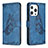 Handytasche Stand Schutzhülle Flip Leder Hülle Schmetterling Z01 für Apple iPhone 15 Pro