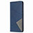 Handytasche Stand Schutzhülle Flip Leder Hülle T02 für Huawei P Smart (2020) Blau