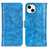 Handytasche Stand Schutzhülle Flip Leder Hülle T04 für Apple iPhone 14 Blau
