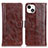 Handytasche Stand Schutzhülle Flip Leder Hülle T04 für Apple iPhone 14 Braun