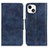 Handytasche Stand Schutzhülle Flip Leder Hülle T05 für Apple iPhone 14 Blau
