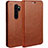 Handytasche Stand Schutzhülle Flip Leder Hülle T05 für Xiaomi Redmi Note 8 Pro Orange