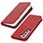 Handytasche Stand Schutzhülle Flip Leder Hülle T06D für Samsung Galaxy S21 5G Rot