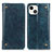 Handytasche Stand Schutzhülle Flip Leder Hülle T08 für Apple iPhone 14 Blau