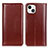 Handytasche Stand Schutzhülle Flip Leder Hülle T09 für Apple iPhone 14 Braun