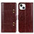 Handytasche Stand Schutzhülle Flip Leder Hülle T10 für Apple iPhone 14 Braun