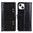 Handytasche Stand Schutzhülle Flip Leder Hülle T10 für Apple iPhone 14 Schwarz