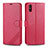 Handytasche Stand Schutzhülle Flip Leder Hülle T12 für Xiaomi Redmi 9AT Rot