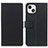 Handytasche Stand Schutzhülle Flip Leder Hülle T14 für Apple iPhone 14 Schwarz