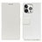 Handytasche Stand Schutzhülle Flip Leder Hülle T14 für Apple iPhone 15 Pro Weiß