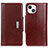 Handytasche Stand Schutzhülle Flip Leder Hülle T15 für Apple iPhone 14 Braun