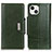 Handytasche Stand Schutzhülle Flip Leder Hülle T15 für Apple iPhone 14 Grün