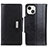Handytasche Stand Schutzhülle Flip Leder Hülle T15 für Apple iPhone 14 Schwarz