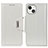 Handytasche Stand Schutzhülle Flip Leder Hülle T15 für Apple iPhone 14 Weiß
