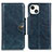 Handytasche Stand Schutzhülle Flip Leder Hülle T21 für Apple iPhone 14 Blau