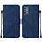 Handytasche Stand Schutzhülle Flip Leder Hülle Y01B für Samsung Galaxy Quantum2 5G Blau