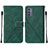 Handytasche Stand Schutzhülle Flip Leder Hülle Y01B für Samsung Galaxy Quantum2 5G Grün