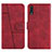 Handytasche Stand Schutzhülle Flip Leder Hülle Y01X für Samsung Galaxy A70 Rot