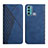 Handytasche Stand Schutzhülle Flip Leder Hülle Y02X für Motorola Moto G60 Blau