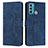 Handytasche Stand Schutzhülle Flip Leder Hülle Y03X für Motorola Moto G40 Fusion Blau