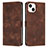 Handytasche Stand Schutzhülle Flip Leder Hülle Y04X für Apple iPhone 14 Braun