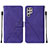 Handytasche Stand Schutzhülle Flip Leder Hülle Y07B für Samsung Galaxy S21 Ultra 5G Violett