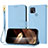 Handytasche Stand Schutzhülle Flip Leder Hülle Y09X für Oppo A15 Blau