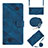 Handytasche Stand Schutzhülle Flip Leder Hülle YB2 für Realme Narzo 50 5G Blau