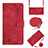 Handytasche Stand Schutzhülle Flip Leder Hülle YB2 für Realme Narzo 50 5G Rot
