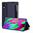 Handytasche Stand Schutzhülle Flip Leder Hülle ZL2 für Samsung Galaxy A40 Blau