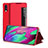 Handytasche Stand Schutzhülle Flip Leder Hülle ZL2 für Samsung Galaxy A40 Rot