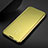 Handytasche Stand Schutzhülle Flip Leder Rahmen Spiegel Tasche für Samsung Galaxy M21 Gold