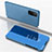 Handytasche Stand Schutzhülle Flip Leder Rahmen Spiegel Tasche für Xiaomi Mi 10T Pro 5G Blau