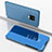 Handytasche Stand Schutzhülle Flip Leder Rahmen Spiegel Tasche für Xiaomi Redmi 10X 5G Blau