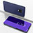 Handytasche Stand Schutzhülle Flip Leder Rahmen Spiegel Tasche für Xiaomi Redmi Note 9 Pro Max Violett