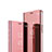 Handytasche Stand Schutzhülle Flip Leder Rahmen Spiegel Tasche L01 für Oppo Reno4 5G Rosegold